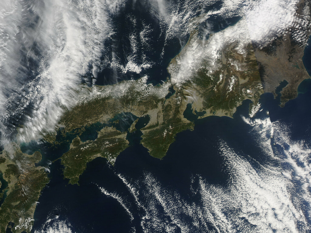 NASA Satellite View of Japan Captured March 5, 2011